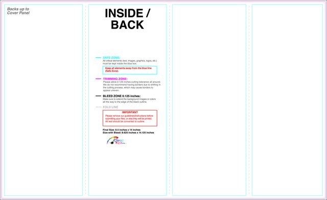 Brochure 8.5inx14in Rollfold Inside guideline preview