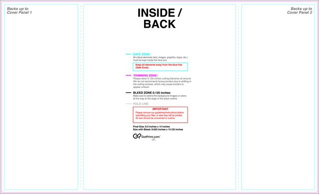 Brochure 8.5inx14in Singlegatefold Front guideline preview