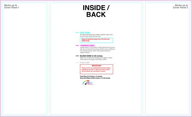 Brochure 8.5inx14in Singlegatefold Inside guideline preview