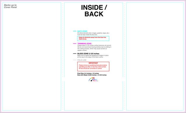 Brochure 8.5inx14in Trifold Front guideline preview