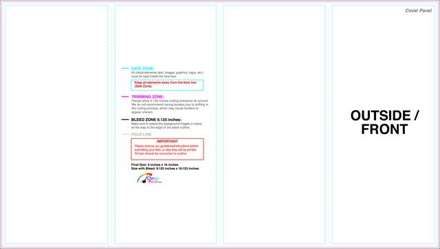 Brochure 9inx16in Accordionfold Outside guideline preview