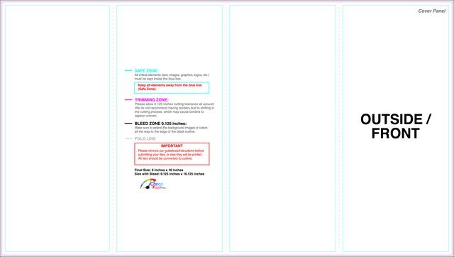 Brochure 9inx16in Parallelfold Outside guideline preview