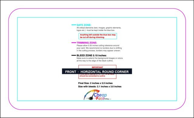 Businesscard 2inx3.5in V Round Front H guideline preview