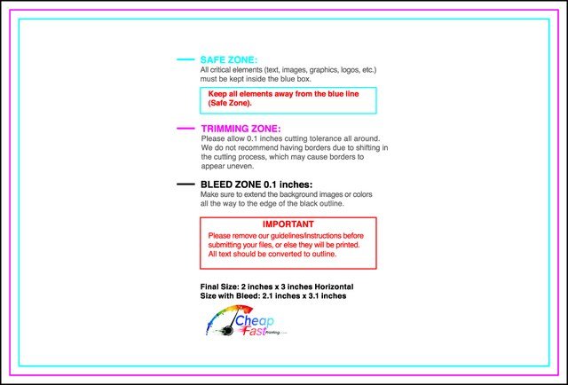 Businesscard 2inx3in H Front guideline preview