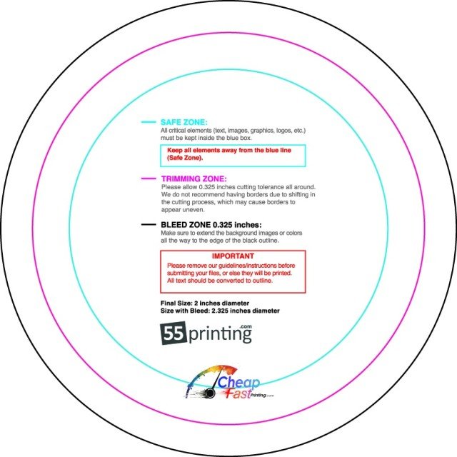 Specialty Shapes 2in Circle guideline preview