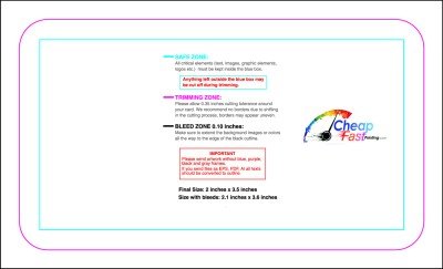Template 2x3.5 Vertical Round guideline preview