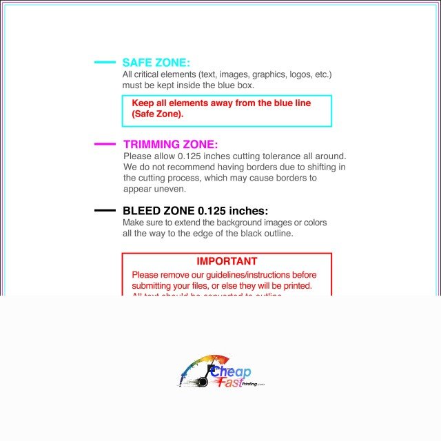 Canvas 12inx12in guideline preview
