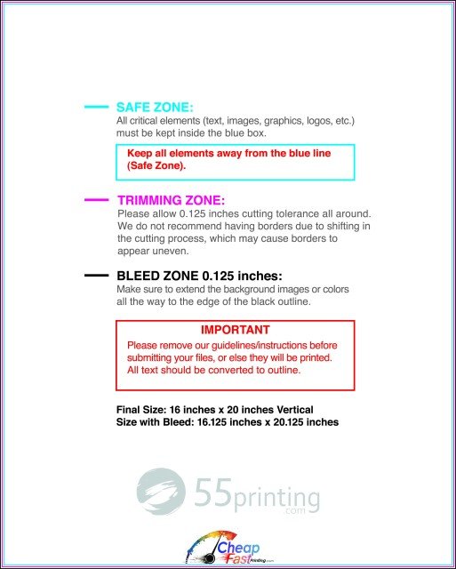 Canvas 16inx20in V guideline preview