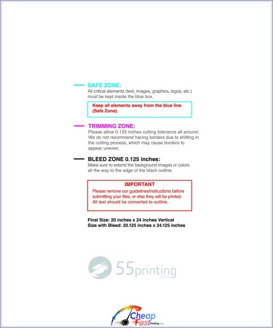 Canvas 20inx24in V guideline preview