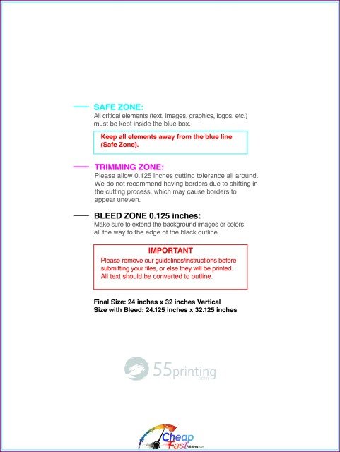 Canvas 24inx32in V guideline preview