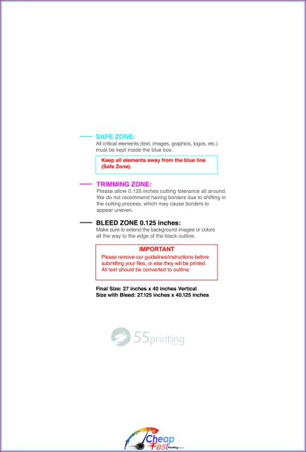 Canvas 27inx40in V guideline preview