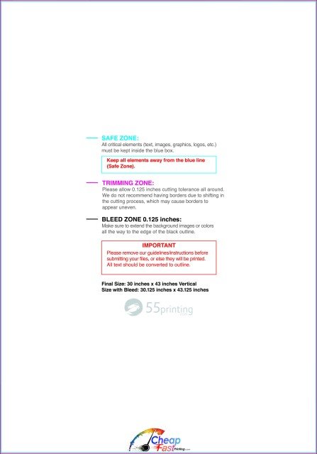 Canvas 30inx43in V guideline preview