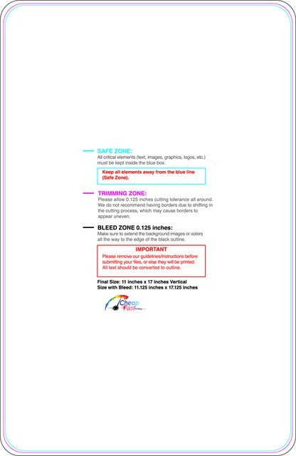 Carmagnets 11inx17in V Round Front guideline preview