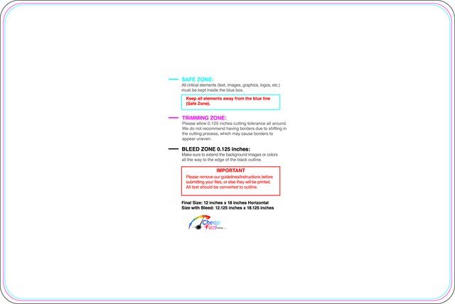 Carmagnets 12inx18in H Round Front guideline preview