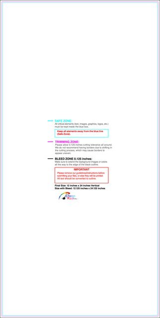 Carmagnets 12inx24in V Front guideline preview
