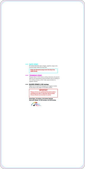 Carmagnets 12inx24in V Round Front guideline preview