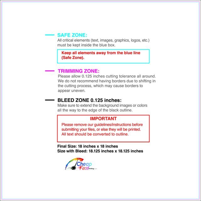 Carmagnets 18inx18in Front guideline preview