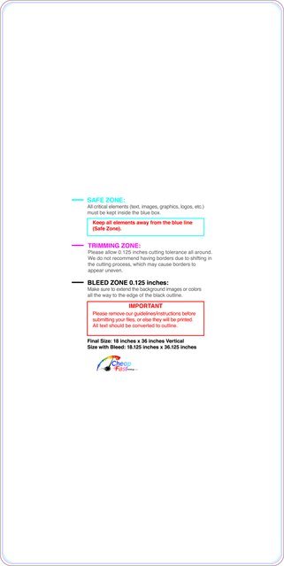 Carmagnets 18inx36in V Round Front guideline preview