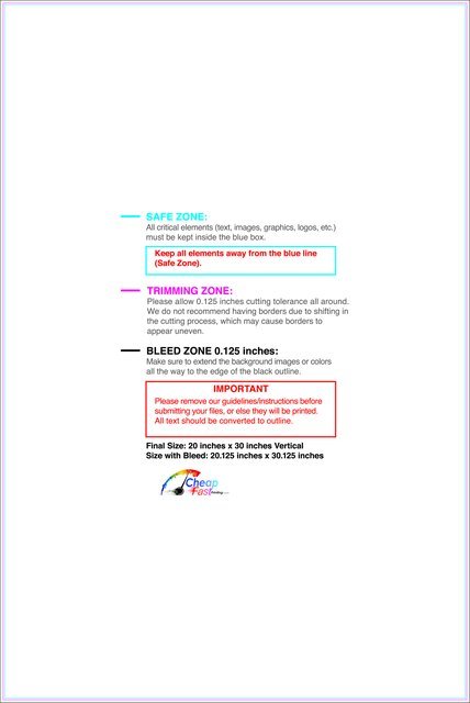 Carmagnets 20inx30in V Front guideline preview