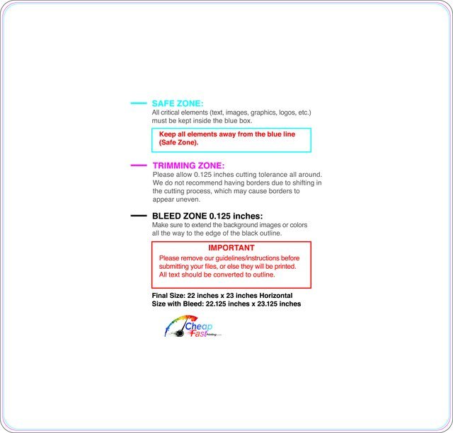 Carmagnets 22inx23in H Round Front guideline preview