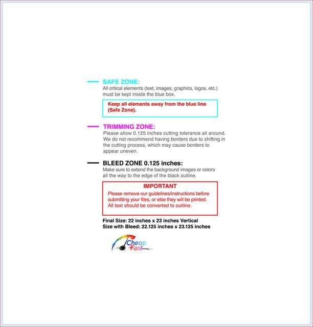 Carmagnets 22inx23in V Front guideline preview