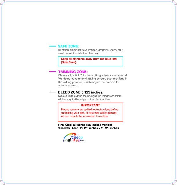 Carmagnets 22inx23in V Round Front guideline preview