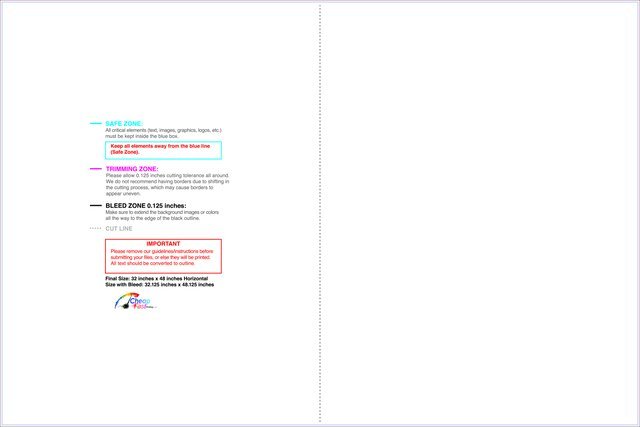 Carmagnets 32inx48in H Double Front guideline preview
