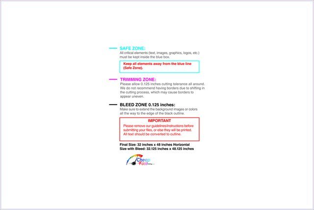 Carmagnets 32inx48in H Single Front guideline preview