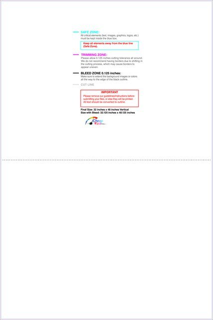 Carmagnets 32inx48in V Double Front guideline preview