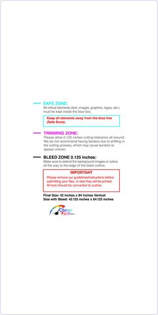 Carmagnets 42inx84in V Round Front guideline preview