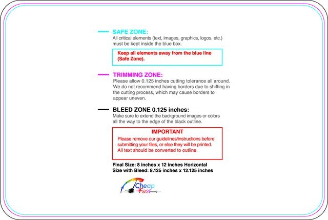 Carmagnets 8inx12in H Round Front guideline preview