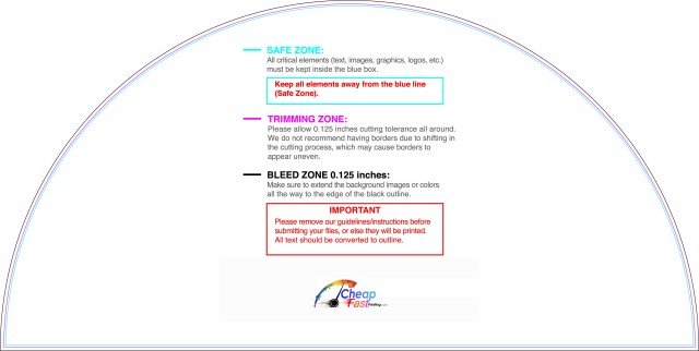 Carmagnets Halfcircle Short 12inx24in H guideline preview