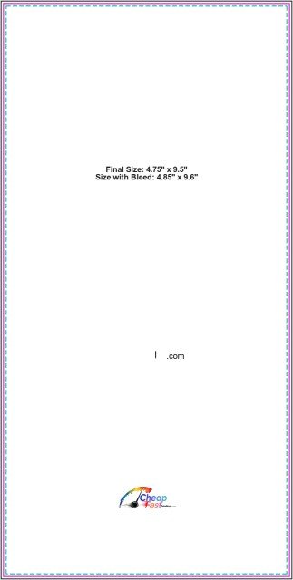 Cd Insert 4.75inx9.5in Gate guideline preview