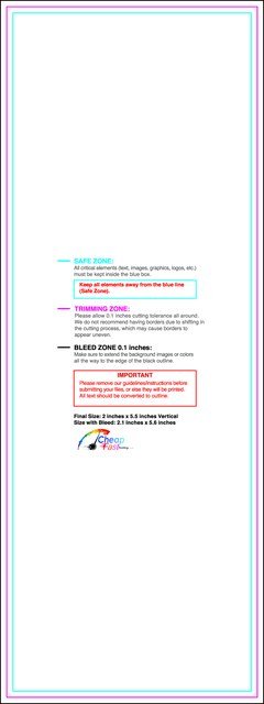 Clubflyer 2inx5.5in V Front guideline preview