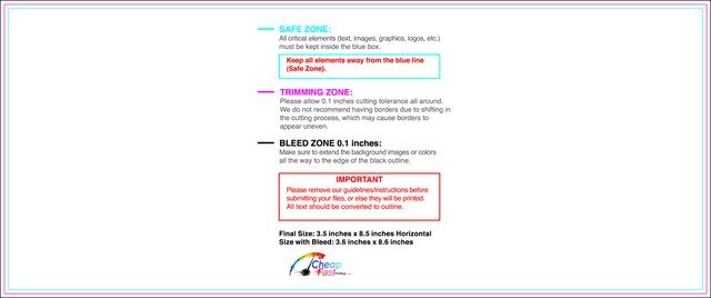 Clubflyer 3.5inx8.5in H Front guideline preview