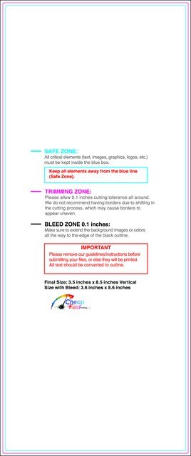 Clubflyer 3.5inx8.5in V Front guideline preview