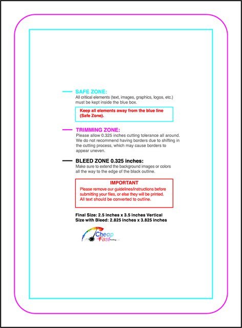 Collectorcard 2.5inx3.5in V Round guideline preview