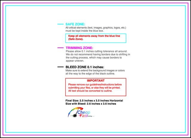Collectorscard 2.5inx3.5in H Front guideline preview