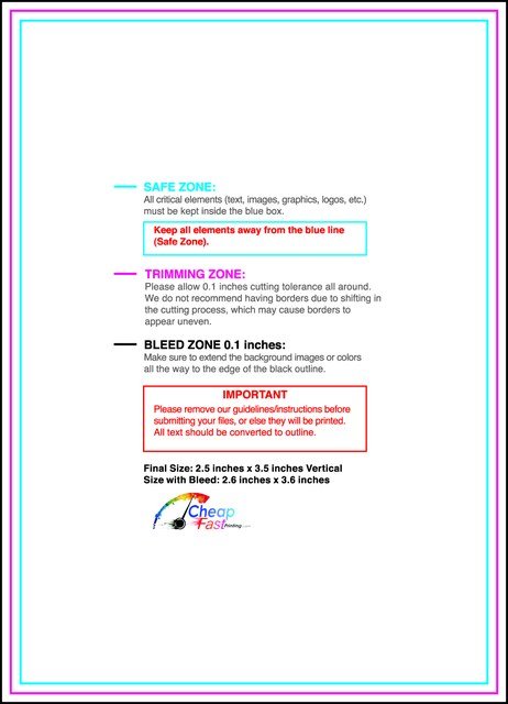 Collectorscard 2.5inx3.5in V Front guideline preview