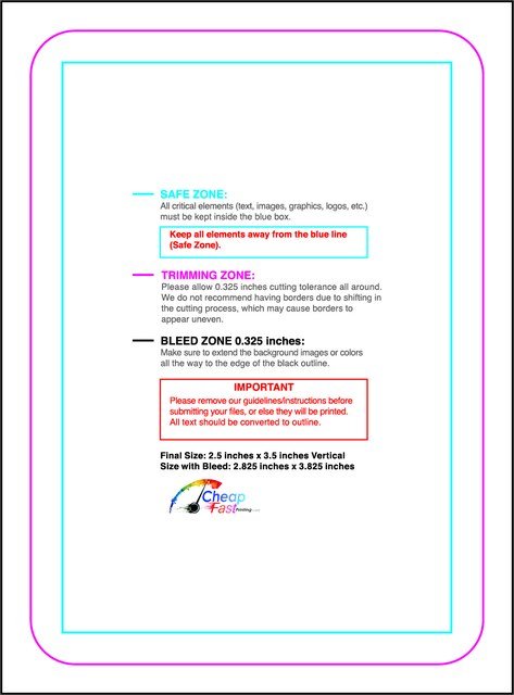 Collectorscard 2.5inx3.5in V Round Front guideline preview