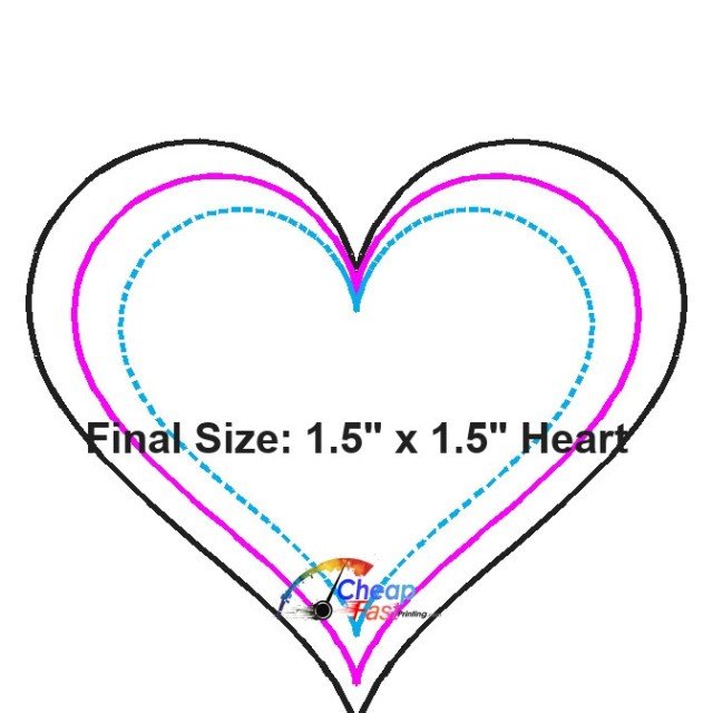 Diecuts 1.5inx1.5in Heart guideline preview