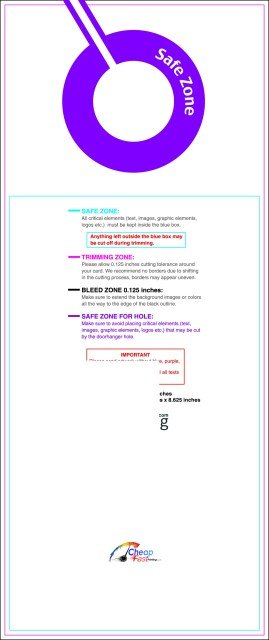 Doorhanger 3.5inx8.5in Front V guideline preview