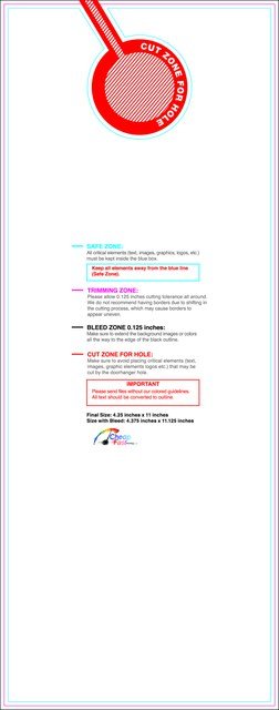 Doorhanger 4.25inx11in Front guideline preview