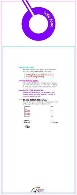 Doorhanger 4.25inx11in Front V guideline preview
