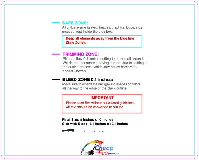 Eddm Postcard 8inx10in Round guideline preview