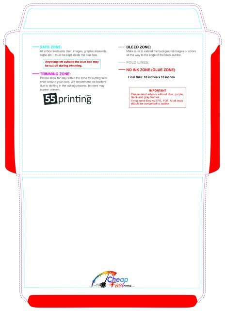 Envelope 10inx13in Booklet 4 4 guideline preview