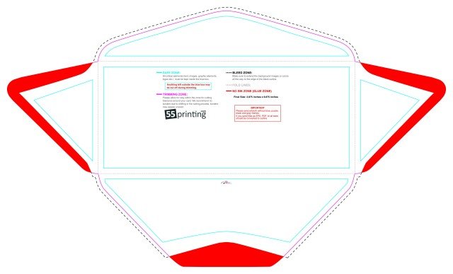 Envelope 3.875inx8.875in 4 4 guideline preview