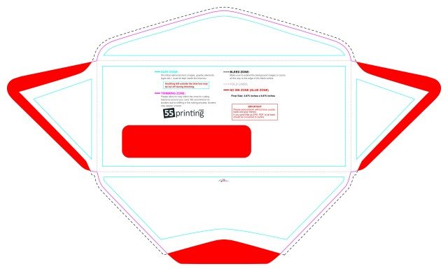 Envelope 3.875inx8.875in 4 4 Window guideline preview