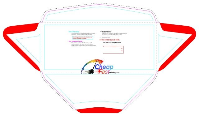 Envelope 4.125inx9.5in 4 4 guideline preview