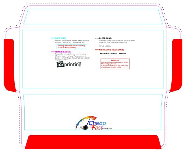 Envelope 4.125inx9.5in 4 4 Universal guideline preview